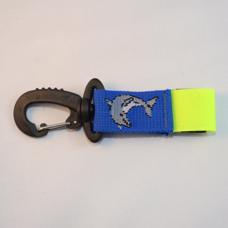 Laden Sie das Bild in Galerie -Viewer, Karabiner drehbar mit neongelbem Velcro Schlauchhalter