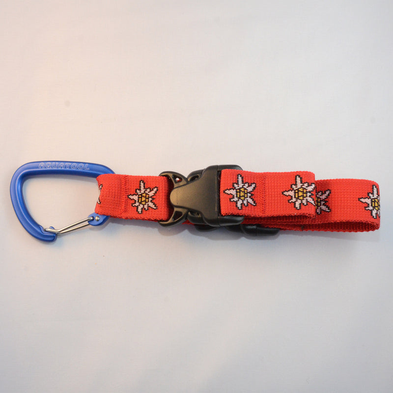 Laden Sie das Bild in Galerie -Viewer, Alu Karabiner blau 80mm mit zwei Schnellverschluss Schnallen