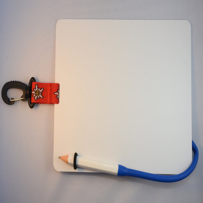 Laden Sie das Bild in Galerie -Viewer, Schreibtafel 24 x 19 cm mit drehbarem Kunststoff- Karabiner