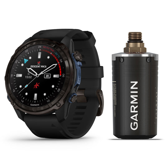 Garmin Descent™ Mk3i –  Graues DLC-Titan mit Tankpod T2 und Silikonarmband -  51 mm