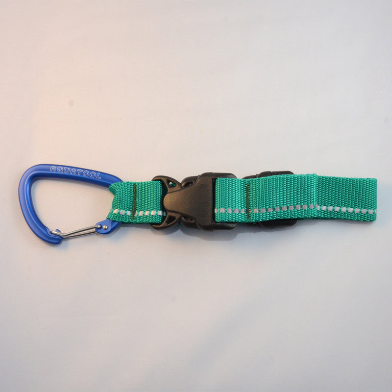 Laden Sie das Bild in Galerie -Viewer, Alu Karabiner blau 80mm mit zwei Schnellverschluss Schnallen