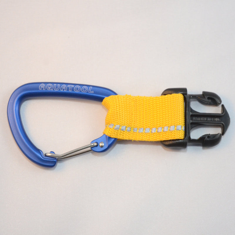 Laden Sie das Bild in Galerie -Viewer, Alu Karabiner blau 80mm mit einer männlichen Schnalle