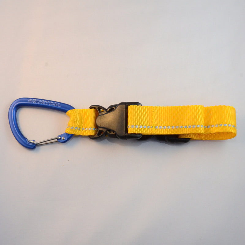 Laden Sie das Bild in Galerie -Viewer, Alu Karabiner blau 80mm mit zwei Schnellverschluss Schnallen