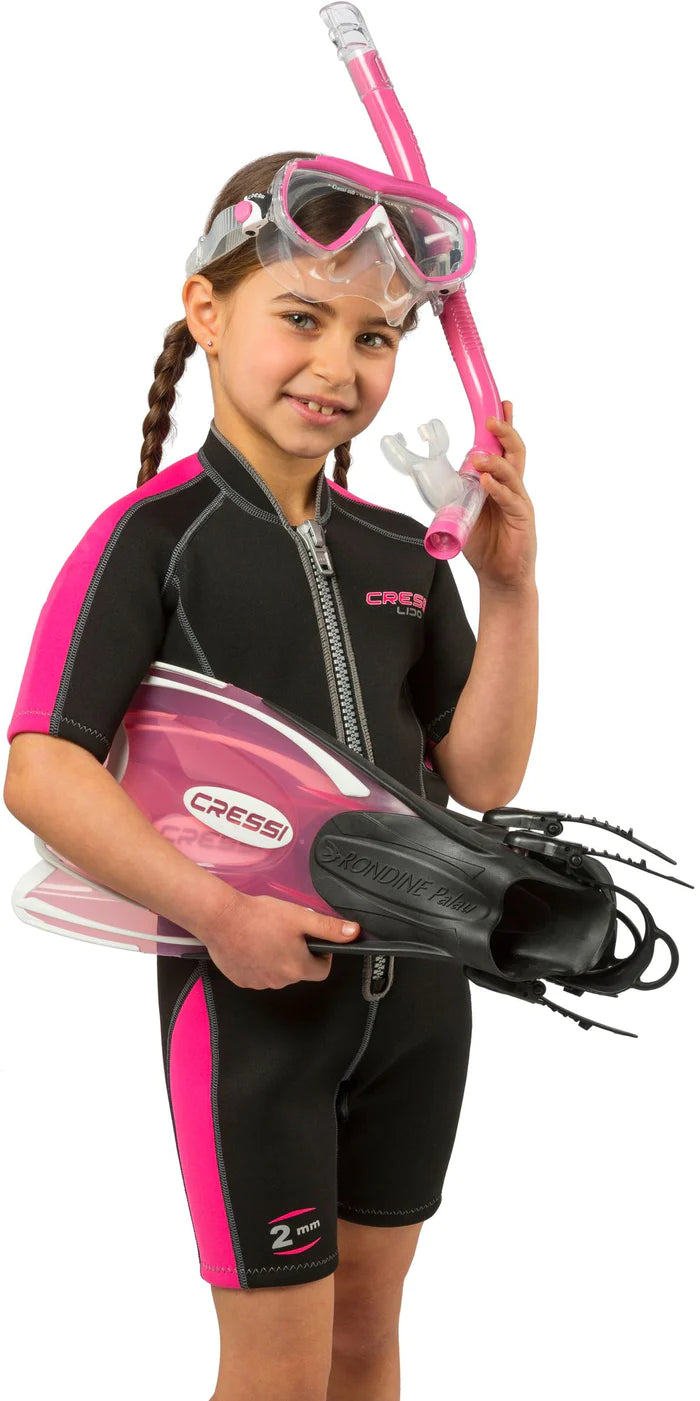 Laden Sie das Bild in Galerie -Viewer, Mini Palau ABC für Kinder - Palau Flossen + Estrella JR Maske + Top Colorama Schnorchel