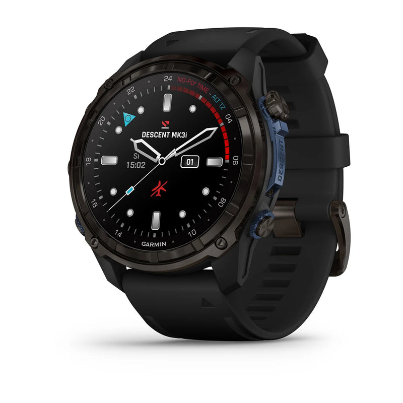 Laden Sie das Bild in Galerie -Viewer, Garmin Descent™ Mk3i –  Graues DLC-Titan mit Tankpod T2 und Silikonarmband -  51 mm