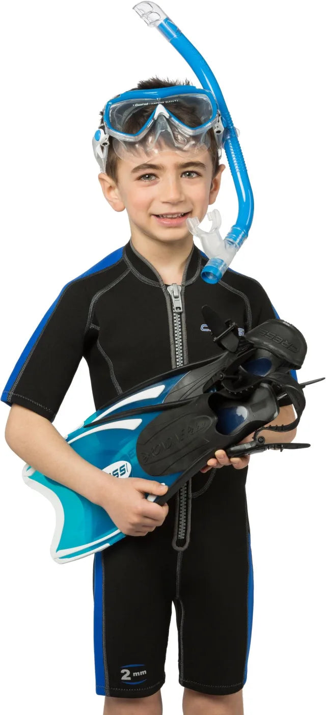 Laden Sie das Bild in Galerie -Viewer, Mini Palau ABC für Kinder - Palau Flossen + Estrella JR Maske + Top Colorama Schnorchel