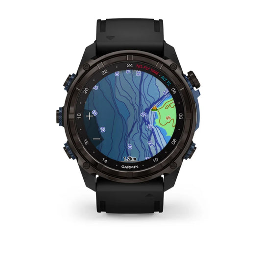 Garmin Descent™ Mk3i –  Graues DLC-Titan mit Tankpod T2 und Silikonarmband -  51 mm