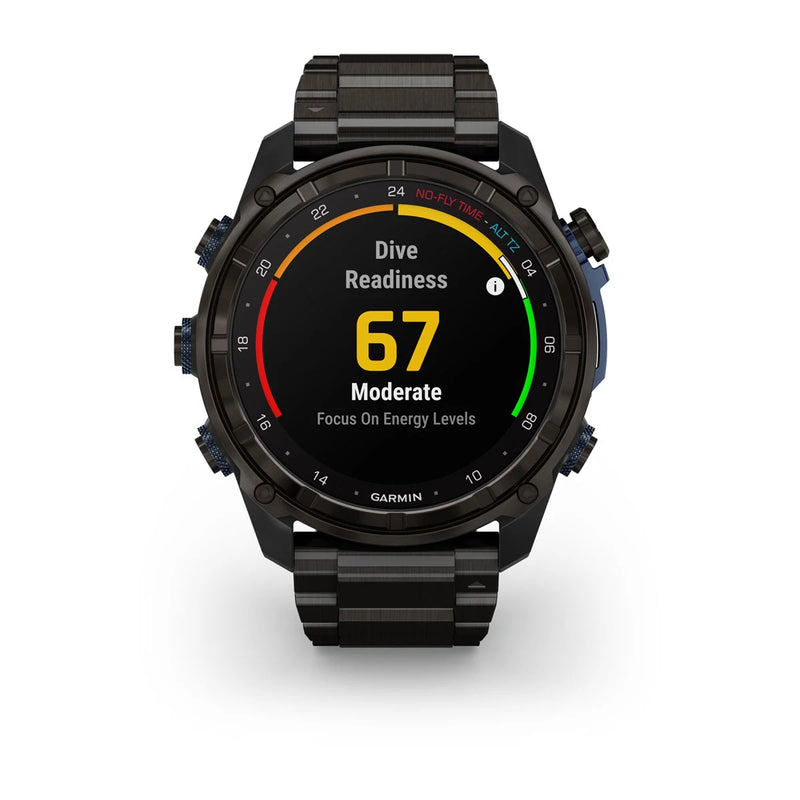 Laden Sie das Bild in Galerie -Viewer, Garmin Descent™ Mk3i – 51 mm, Graues DLC-Titan mit DLC-Titanarmband