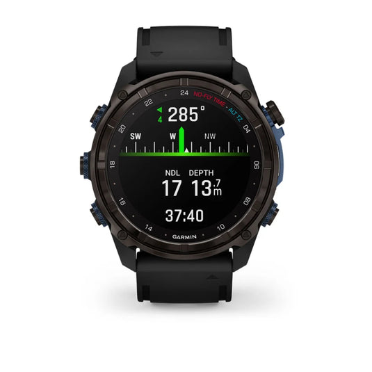 Garmin Descent™ Mk3i –  Graues DLC-Titan mit Tankpod T2 und Silikonarmband -  51 mm