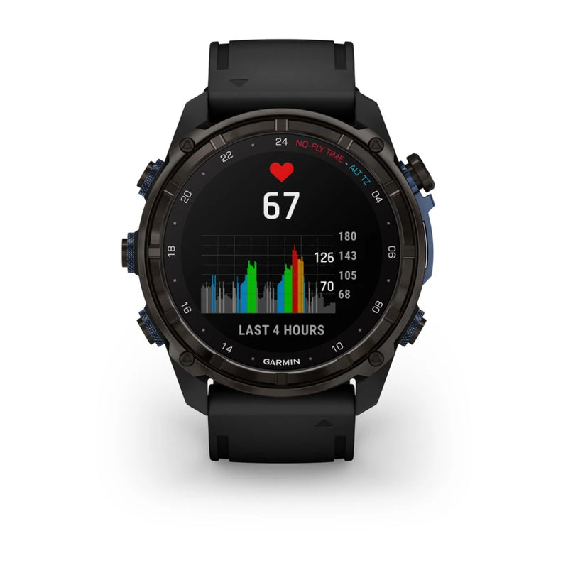 Laden Sie das Bild in Galerie -Viewer, Garmin Descent™ Mk3i – 51 mm, Graues DLC-Titan mit schwarzem Silikonarmband