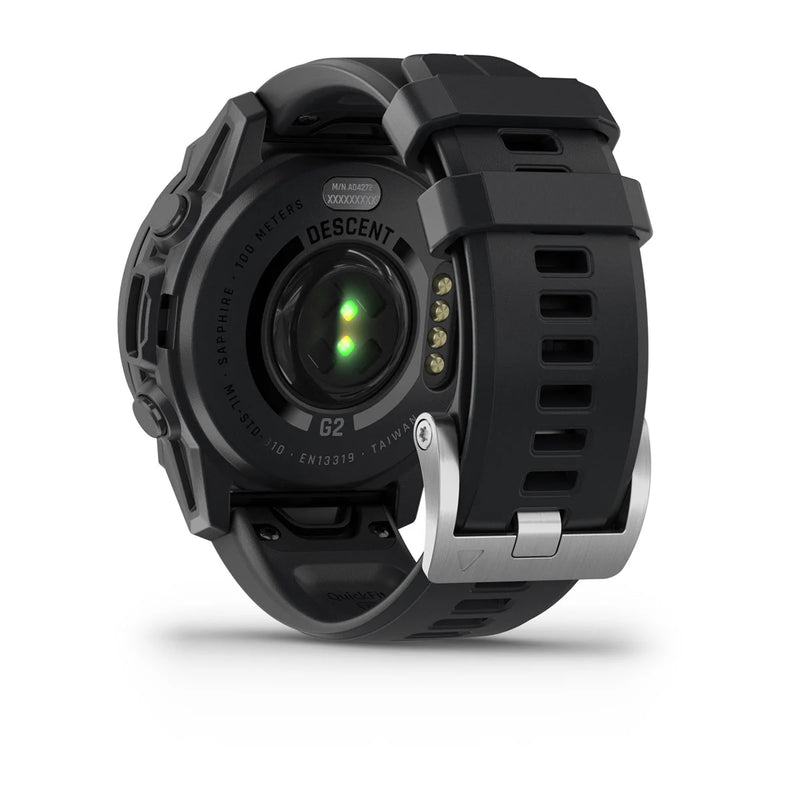Laden Sie das Bild in Galerie -Viewer, Garmin Descent™ G2 Schwarz mit Silikon-Wechselarmband 22 mm