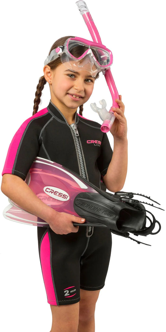 Mini Palau ABC für Kinder - Palau Flossen + Estrella JR Maske + Top Colorama Schnorchel