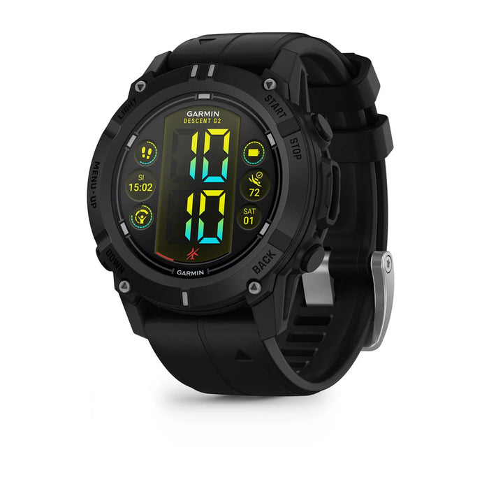 Garmin Descent™ G2 Schwarz mit Silikon-Wechselarmband 22 mm