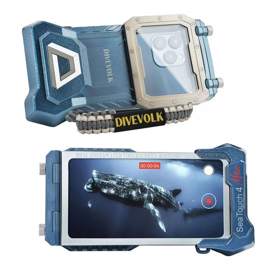 NEU -  Divevolk - SeaTouch 4 MAX Smartphonegehäuse blau