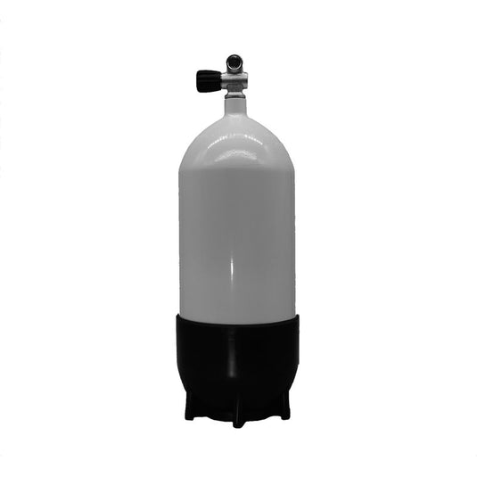 Tauchflasche 15L / 232 bar Stahl mit Monoventil und Standfuß